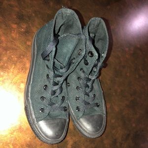 High top all black converse